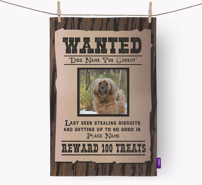 'Wanted Poster' - {breedFullName} Photo Upload Tea Towel
